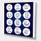 Designart - Zodiac Signs On Blue - Modern Canvas Wall Art Print